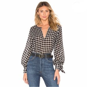 Tularosa ~ Frankie Black & White Plaid Top